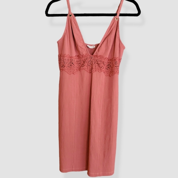 INTAMATELY FREE PEOPLE Eyes on You Bodycon Mini Dress Terra Cotta - Picture 2 of 12